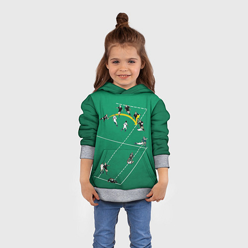 Детская толстовка Игра в регби / 3D-Меланж – фото 4