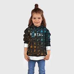Толстовка-худи детская PORTAL, цвет: 3D-белый — фото 2