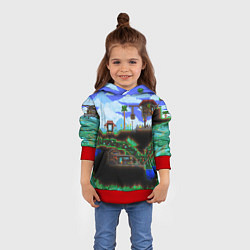 Толстовка-худи детская TERRARIA, цвет: 3D-красный — фото 2