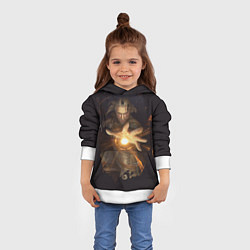 Толстовка-худи детская Ведьмак, цвет: 3D-белый — фото 2
