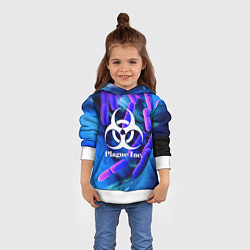 Толстовка-худи детская PLAGUE INC, цвет: 3D-белый — фото 2