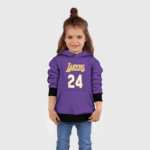 Детская толстовка Los Angeles Lakers Kobe Brya / 3D-Черный – фото 4