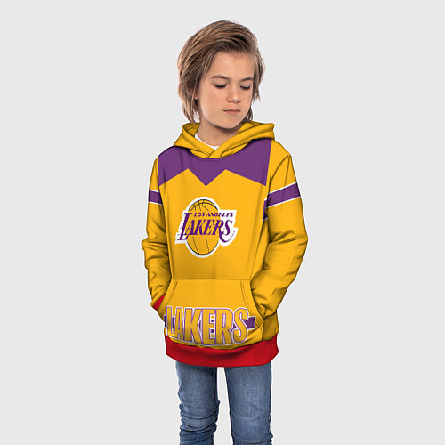 Детская толстовка Los Angeles Lakers / 3D-Красный – фото 3