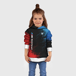 Толстовка-худи детская БМВ Мотоспорт, цвет: 3D-белый — фото 2