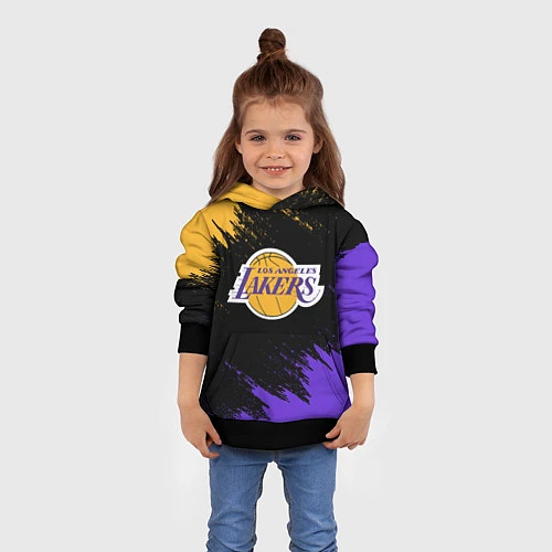 Детская толстовка LA LAKERS / 3D-Черный – фото 4