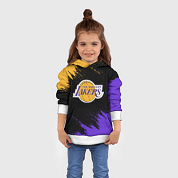 Толстовка-худи детская LA LAKERS, цвет: 3D-белый — фото 2