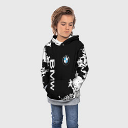 Толстовка-худи детская BMW, цвет: 3D-меланж — фото 2