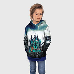 Толстовка-худи детская Сибирь, цвет: 3D-синий — фото 2