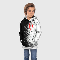 Толстовка-худи детская THE WITCHER, цвет: 3D-белый — фото 2