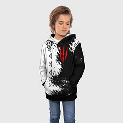 Толстовка-худи детская THE WITCHER, цвет: 3D-черный — фото 2