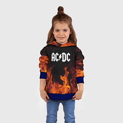 Толстовка-худи детская AC DC, цвет: 3D-синий — фото 2