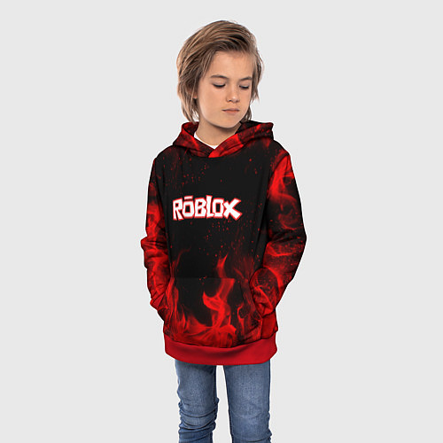 Детская толстовка ROBLOX / 3D-Красный – фото 3
