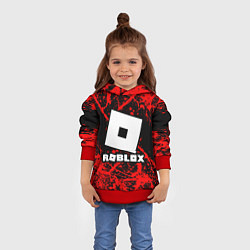 Толстовка-худи детская Roblox, цвет: 3D-красный — фото 2