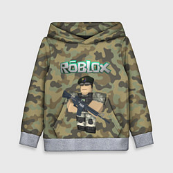 Толстовка-худи детская Roblox 23 February Camouflage, цвет: 3D-меланж