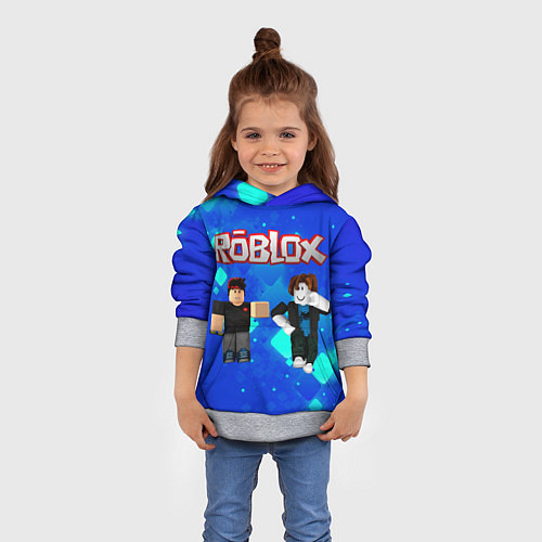 Детская толстовка ROBLOX / 3D-Меланж – фото 4