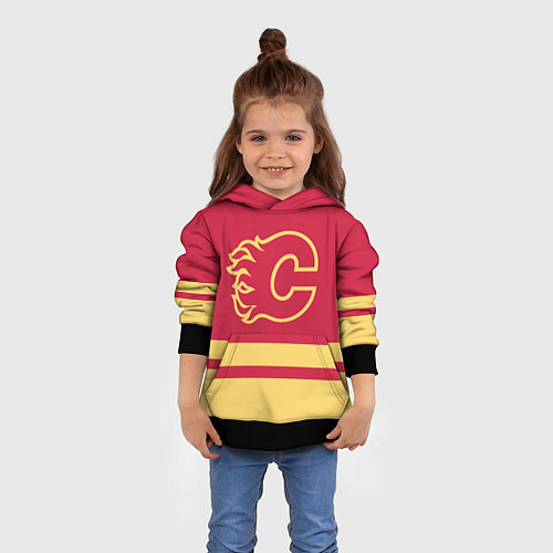 Детская толстовка Калгари Флэймз / 3D-Черный – фото 4