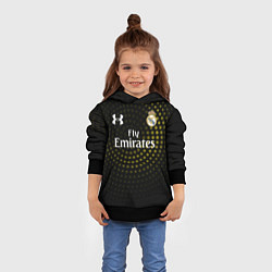 Толстовка-худи детская Real Madrid, цвет: 3D-черный — фото 2