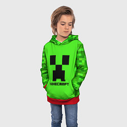 Толстовка-худи детская MINECRAFT, цвет: 3D-красный — фото 2