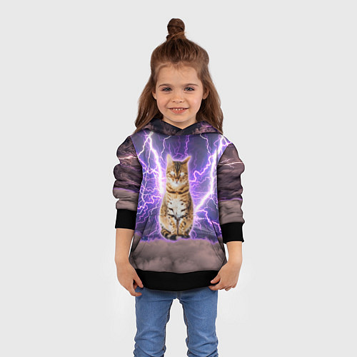 Детская толстовка Котушка Теслы / 3D-Черный – фото 4