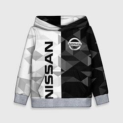 Толстовка-худи детская NISSAN, цвет: 3D-меланж