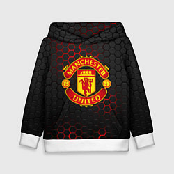 Толстовка-худи детская МАНЧЕСТЕР ЮНАЙТЕД, цвет: 3D-белый