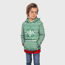 Толстовка-худи детская Пограничные Войска, цвет: 3D-красный — фото 2