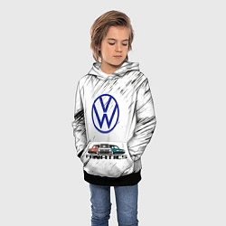 Толстовка-худи детская Volkswagen, цвет: 3D-черный — фото 2