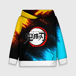 Толстовка-худи детская KIMETSU NO YAIBA, цвет: 3D-белый