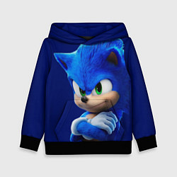 Толстовка-худи детская SONIC, цвет: 3D-черный
