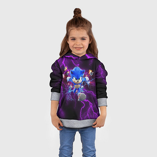 Детская толстовка SONIC / 3D-Меланж – фото 4