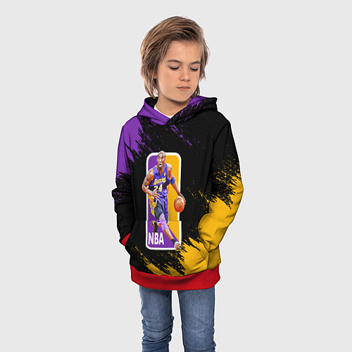 Детская толстовка LA LAKERS KOBE BRYANT / 3D-Красный – фото 3