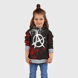 Толстовка-худи детская АНАРХИЯ, цвет: 3D-меланж — фото 2