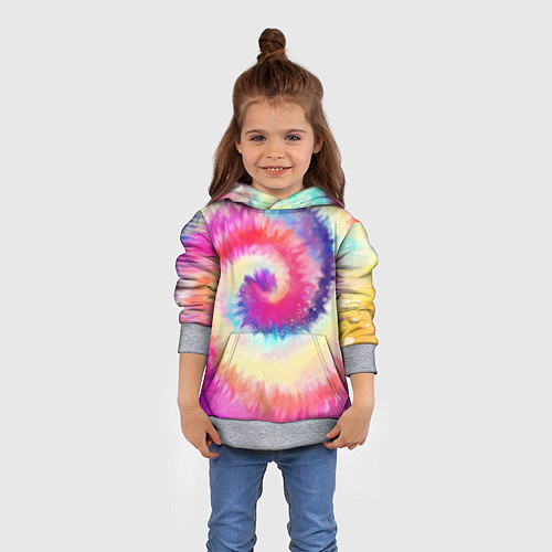 Детская толстовка Tie Dye vortex / 3D-Меланж – фото 4