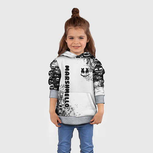 Детская толстовка Marshmello / 3D-Меланж – фото 4