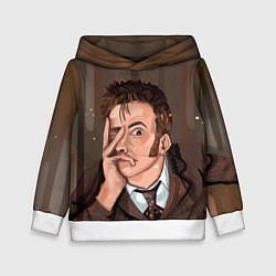 Толстовка-худи детская 10TH DOCTOR WHO, цвет: 3D-белый