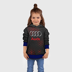 Толстовка-худи детская AUDI, цвет: 3D-синий — фото 2