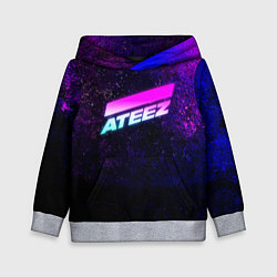 Толстовка-худи детская ATEEZ neon, цвет: 3D-меланж