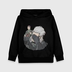 Толстовка-худи детская The Witcher Facepalm, цвет: 3D-черный