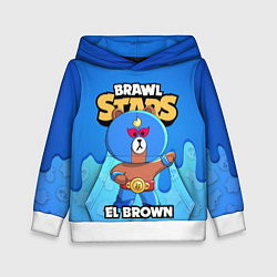 Толстовка-худи детская BRAWL STARS EL BROWN, цвет: 3D-белый