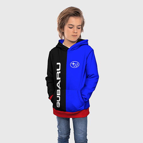 Детская толстовка SUBARU / 3D-Красный – фото 3