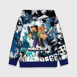 Толстовка-худи детская Minecraft Майнкрафт, цвет: 3D-синий