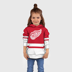 Толстовка-худи детская Детройт Ред Уингз, цвет: 3D-белый — фото 2
