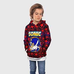 Толстовка-худи детская Sonic, цвет: 3D-белый — фото 2
