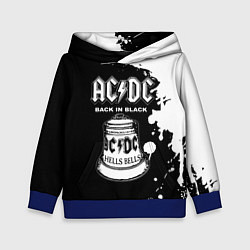 Толстовка-худи детская ACDC Back in Black, цвет: 3D-синий