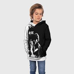 Толстовка-худи детская ACDC, цвет: 3D-белый — фото 2