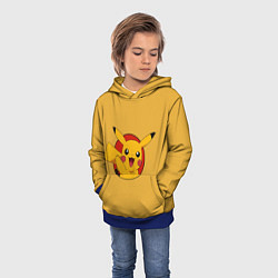 Толстовка-худи детская Pikachu, цвет: 3D-синий — фото 2