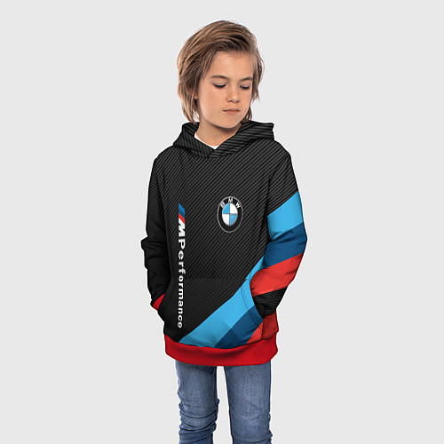 Детская толстовка BMW M PERFORMANCE / 3D-Красный – фото 3
