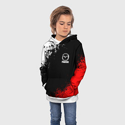Толстовка-худи детская MAZDA, цвет: 3D-белый — фото 2