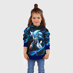 Толстовка-худи детская SONIC, цвет: 3D-синий — фото 2