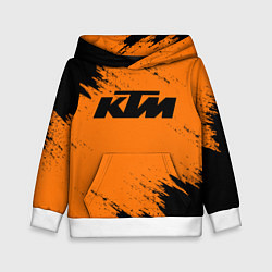 Толстовка-худи детская KTM, цвет: 3D-белый